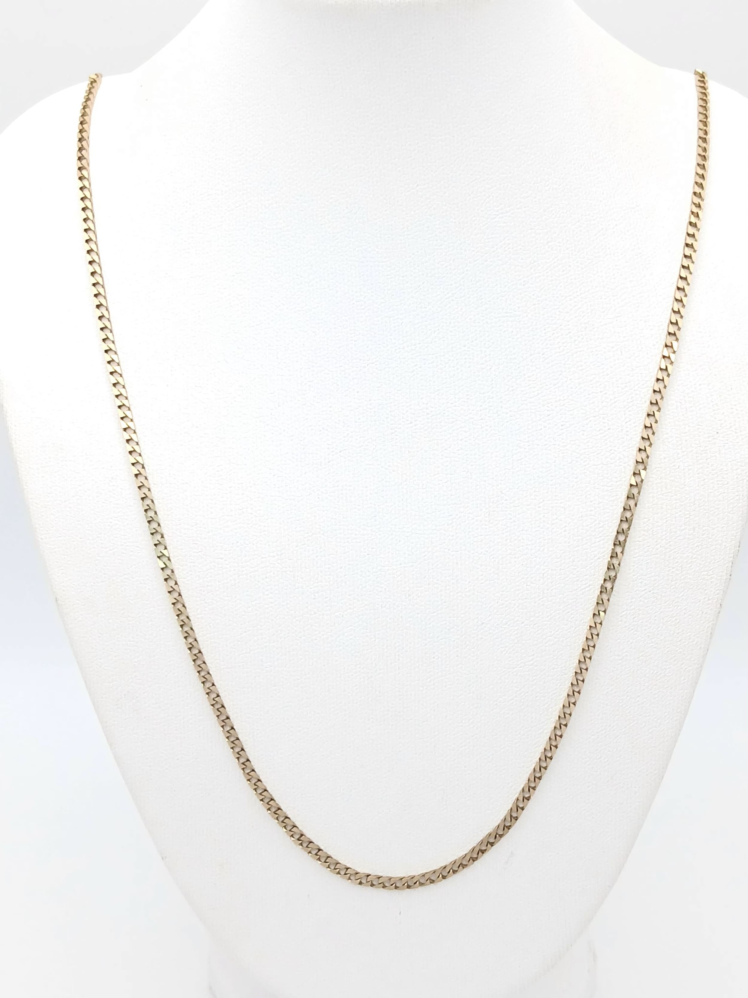 A 9K GOLD INTERLINK NECKLACE CHAIN . 6.9gms 65cms