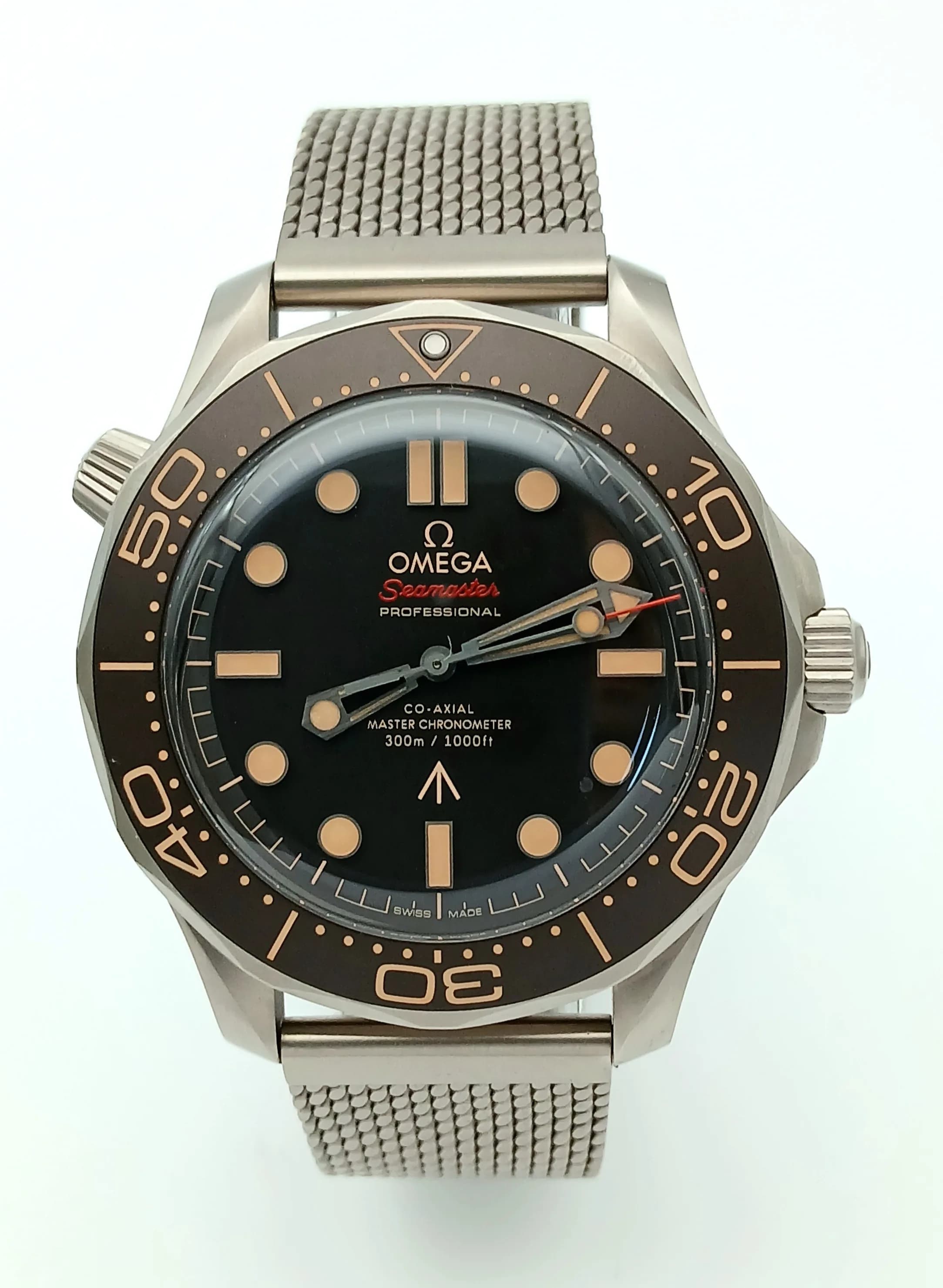 An Unworn Omega Seamaster Diver 300M James Bond 007 ‘No Time to Die’ Titanium Watch